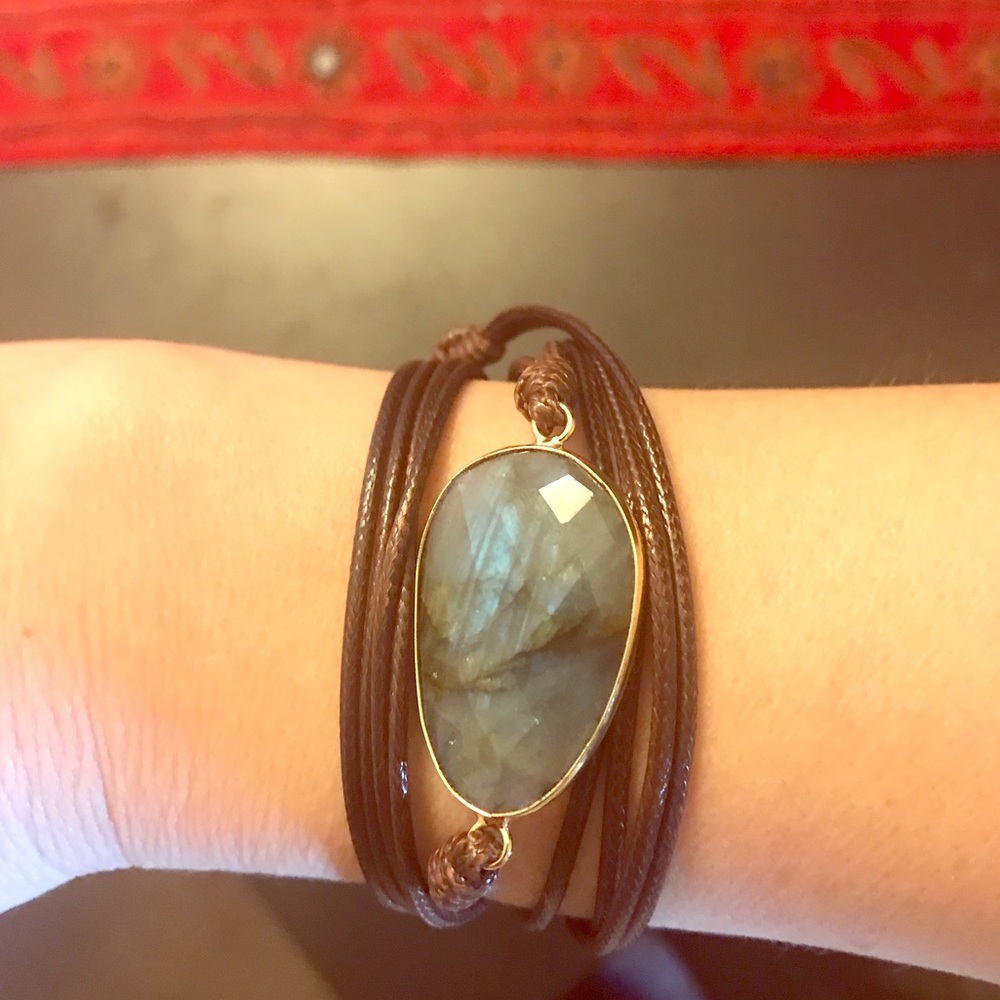 Labradorite wrap bracelet
